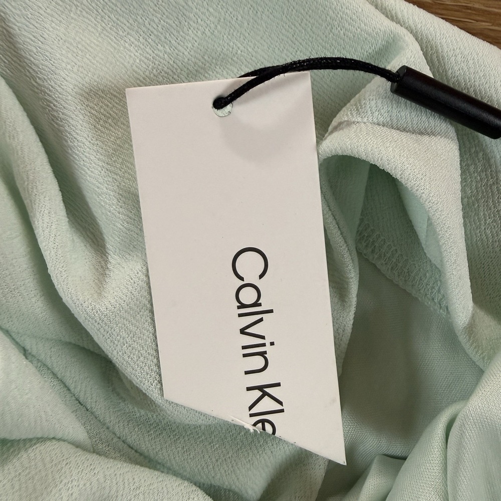 Calvin Klein Dress Women's Size 4 Mint Green Ring Waist Sheath Stretch NWT - Picture 6 of 10